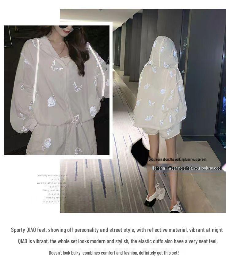 Sanya Beach Fairy Vacation Set: Women's Petite Sporty Casual Sun Protection Outfit