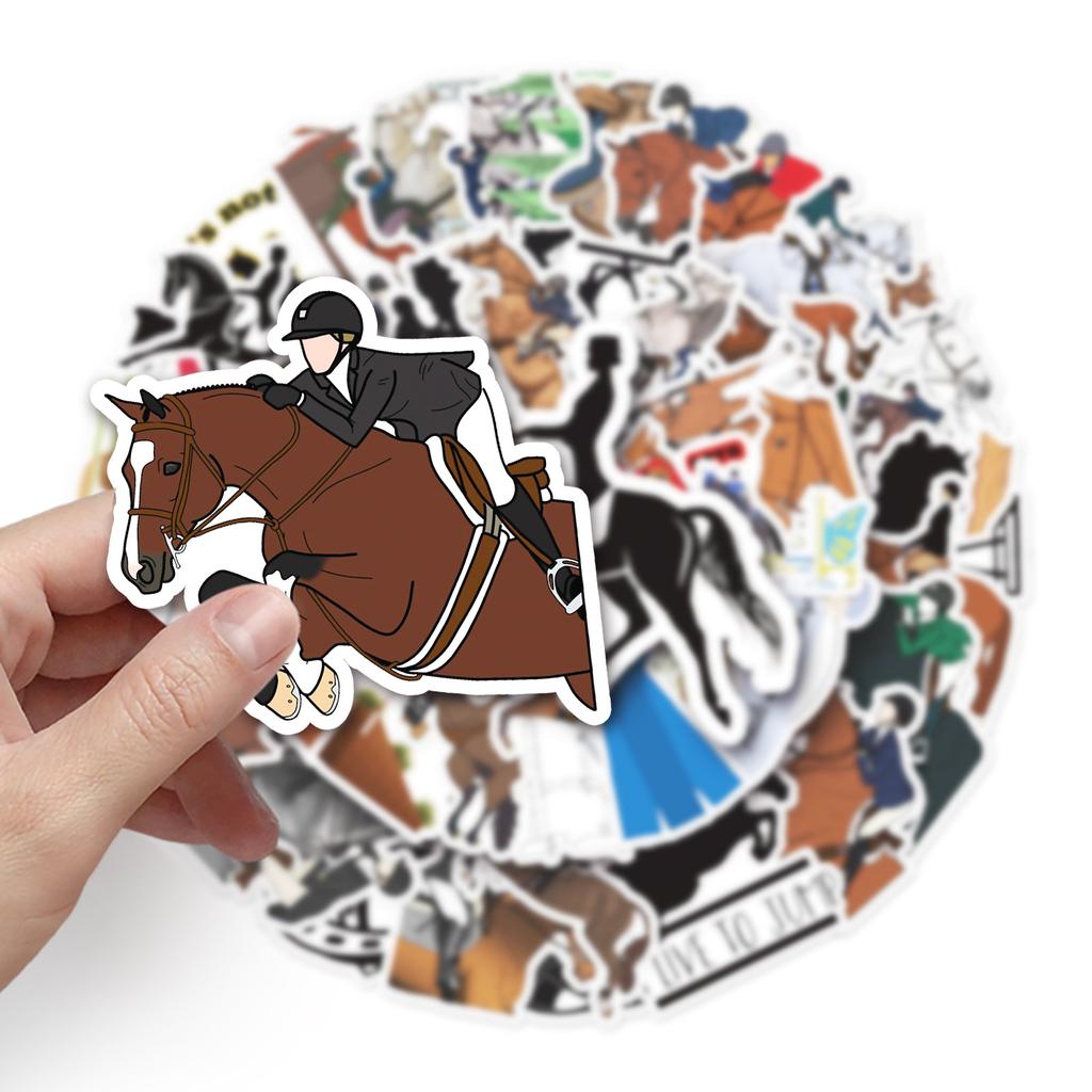 50 Equestrian Graffiti Personalized Sports Children's Guka DIY Skateboard Suitcase Stickers Waterproof
