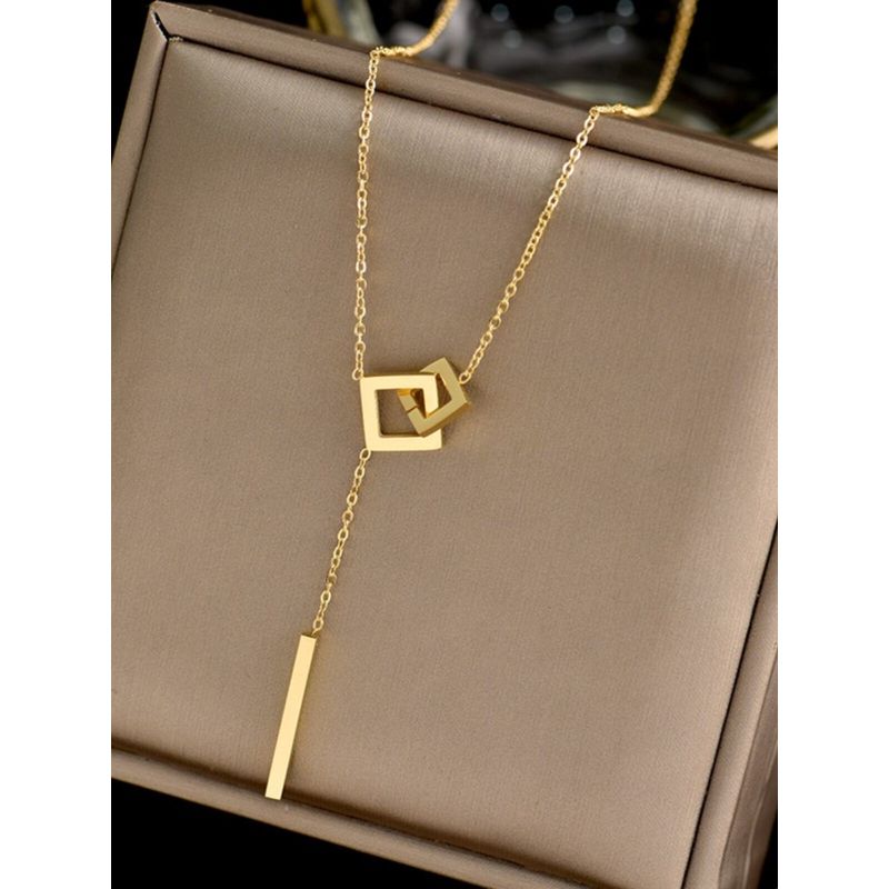 Steel Accessible Luxury Fashion New European and American Style Necklace Female Korean Simple Ins Fashion Stylish Versatile Mori Tassel Clavicle Chain