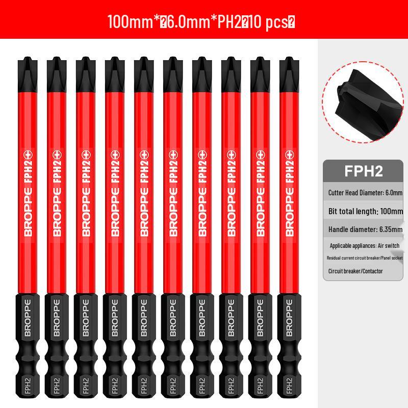 Verbesserter magnetischer, rutschfester Elektriker-Schraubendreherbit für Luft- und Schalttafelschalter