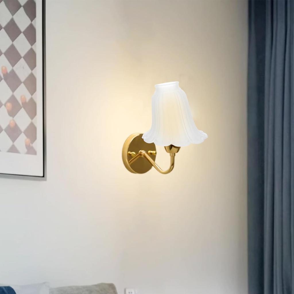 Glass Lamp Shade Replacement, Shape Frosted Glass, 5.70 Inch Diameter, White, for Table Lamps, Ceiling Lamps, Pendant Lamps, Home Decor