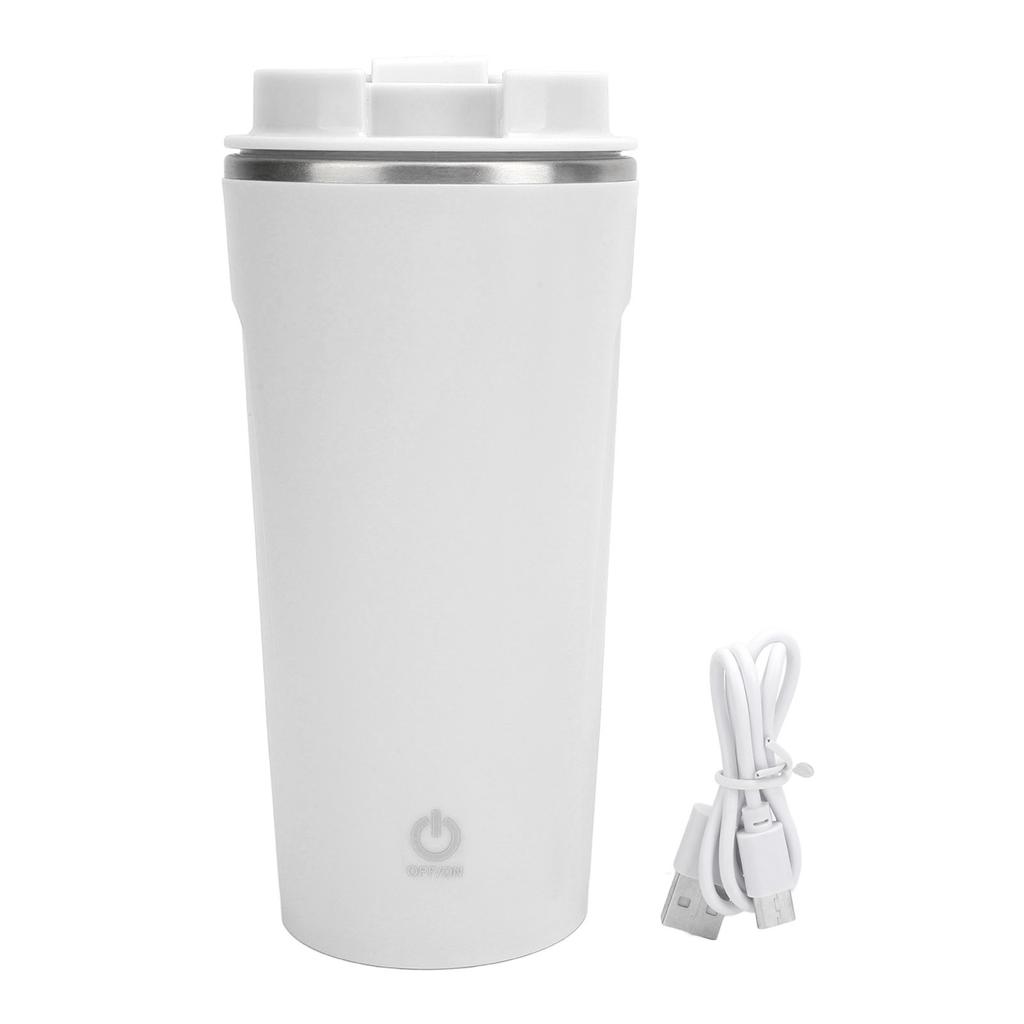 Selbstrührender Kaffeebecher, wiederaufladbarer USB-Edelstahl-Auto-Selbstmischbecher mit Deckel für Büro C