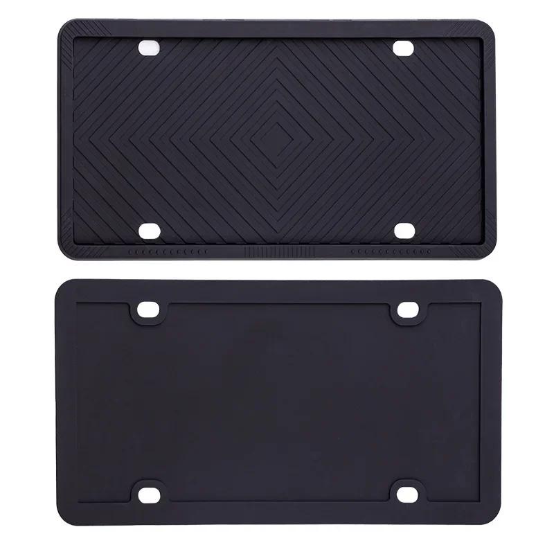 Akcesoria Samochodowe Amerykańska Ramka Tablicy Rejestracyjnej Auto Czarny Silikon Przeciwporostowy Wodoodporny Antypoślizgowy Uchwyt Tablicy Rejestracyjnej 2025