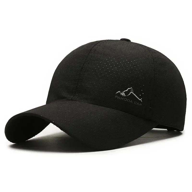 

Summer Breathable Mesh Quick Drying Men Women s Baseball Cap Outdoor Sports Travel Fishing Climbing Cycling Runnning Hat чёрный