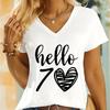 Women Tshirts Hello 50 Essential Classic Graphic Retro Birthday Gift for Mom Womens Clothing 50th Birthday Gift Tshirt FeUnisex