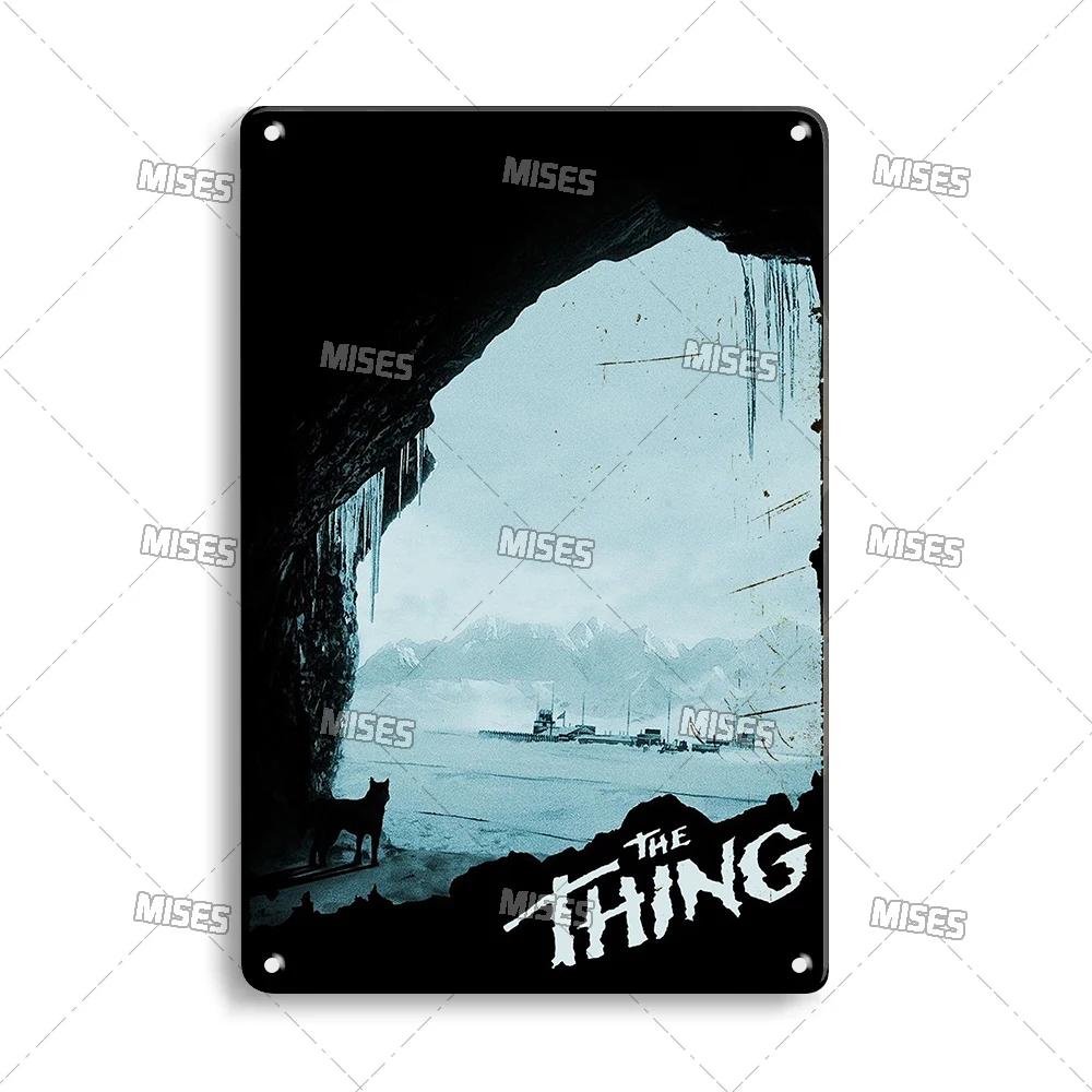 MISES Movie The Thing Metal Plaque Industrial Decor Metal Sign Vintage Metal Tin Sign Bar Home Metal Poster Old Decorative Plate