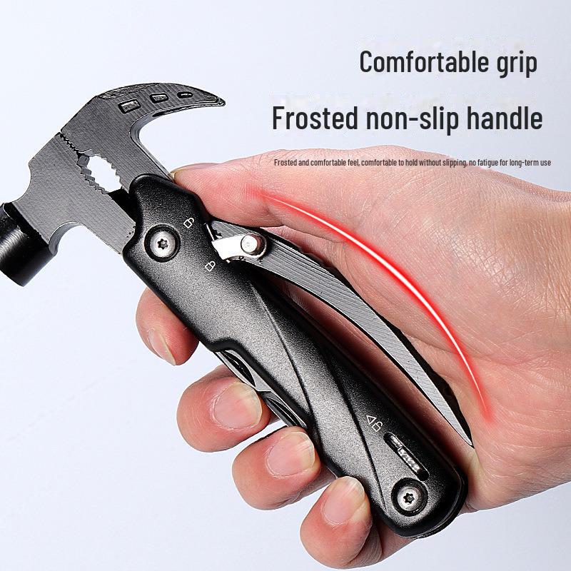 High-Hardness Outdoor Multi-Tool: Folding Pliers, Wrench, Hammer, Sun Ring Twist Core
