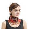 Women Floral Chiffon Ring Scarf Neck Guard False Collar Elastic Bib Wraps Travel Scarf Versatile Accessory