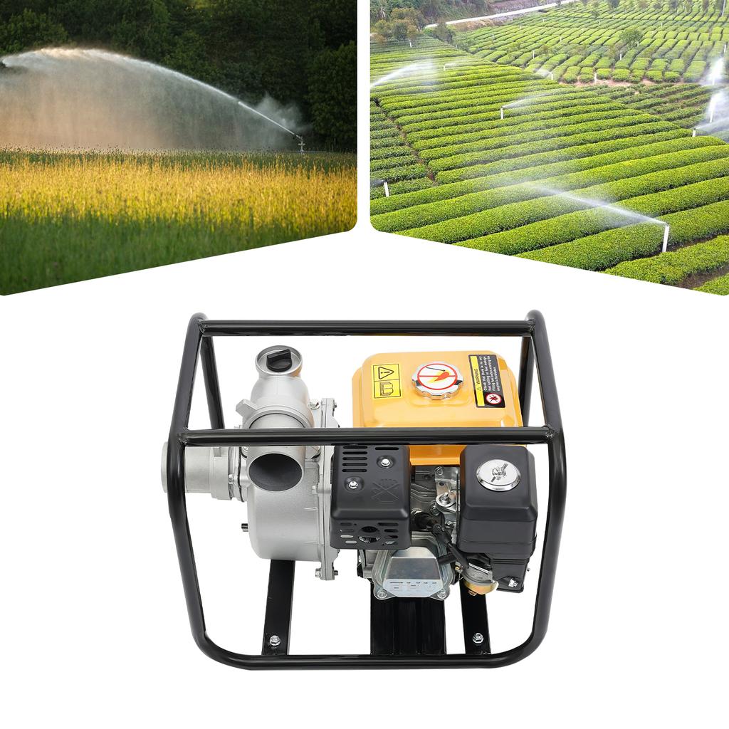 3600rpm Powerful Agricultural Irrigation Water Pump 7.5 HP, 4-stroke 1Gal Gasoline Powered Water Transfer Pump with OHV Silencer