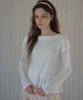 Aueonoseuteljia Lace Double Layered Shirring T-Shirt_White(O26Tp02)