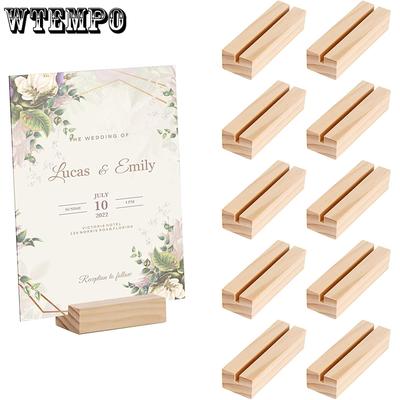WTEMPO Hochzeit Geburtstagsfeier Holz Platzkartenhalter DIY Schilderhalter Tischnummernhalter Ständer Bildhalter Namenskartenhalter