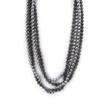 Les Trésors De Lily [L1635] - 2-tone Gray 'Sissi' Designer Necklace