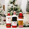 Christmas Wine Bottle Cover Set Santa Claus Snowman Elk Knitted Wine Bottle Bags Party Dinner Table Decor New Year Xmas Gifts