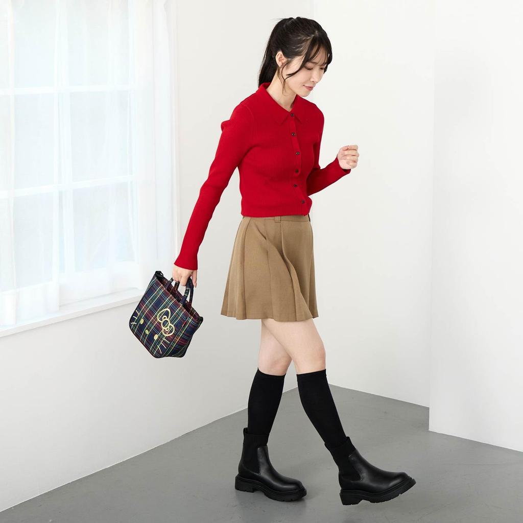 Sanrio Hello Kitty Schulter-Tragetasche ROOTOTE Sanrio 2-Wege (Grüner Scheck)
