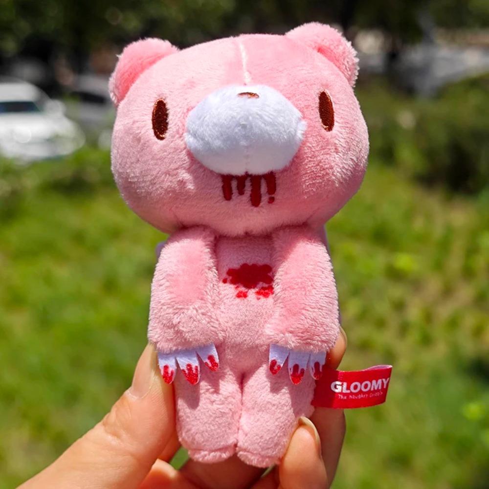 Jucărie pandantiv pluș ursuleț roz de 12 cm Ursuleț roz sângeros Jucărie moale Ursuleț drăguț Jucărie de pluș Pernă animal de pluș pentru copii Cadou de ziua de naștere