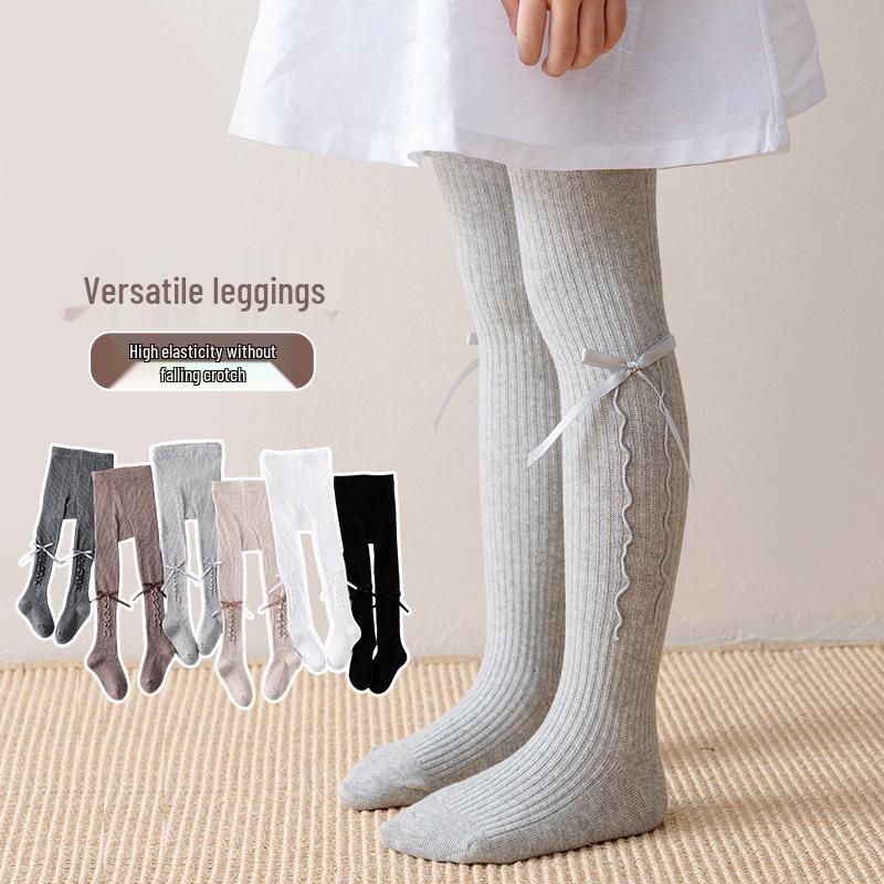 2026 Spring Ruffle Bow Tights for Toddlers & Girls