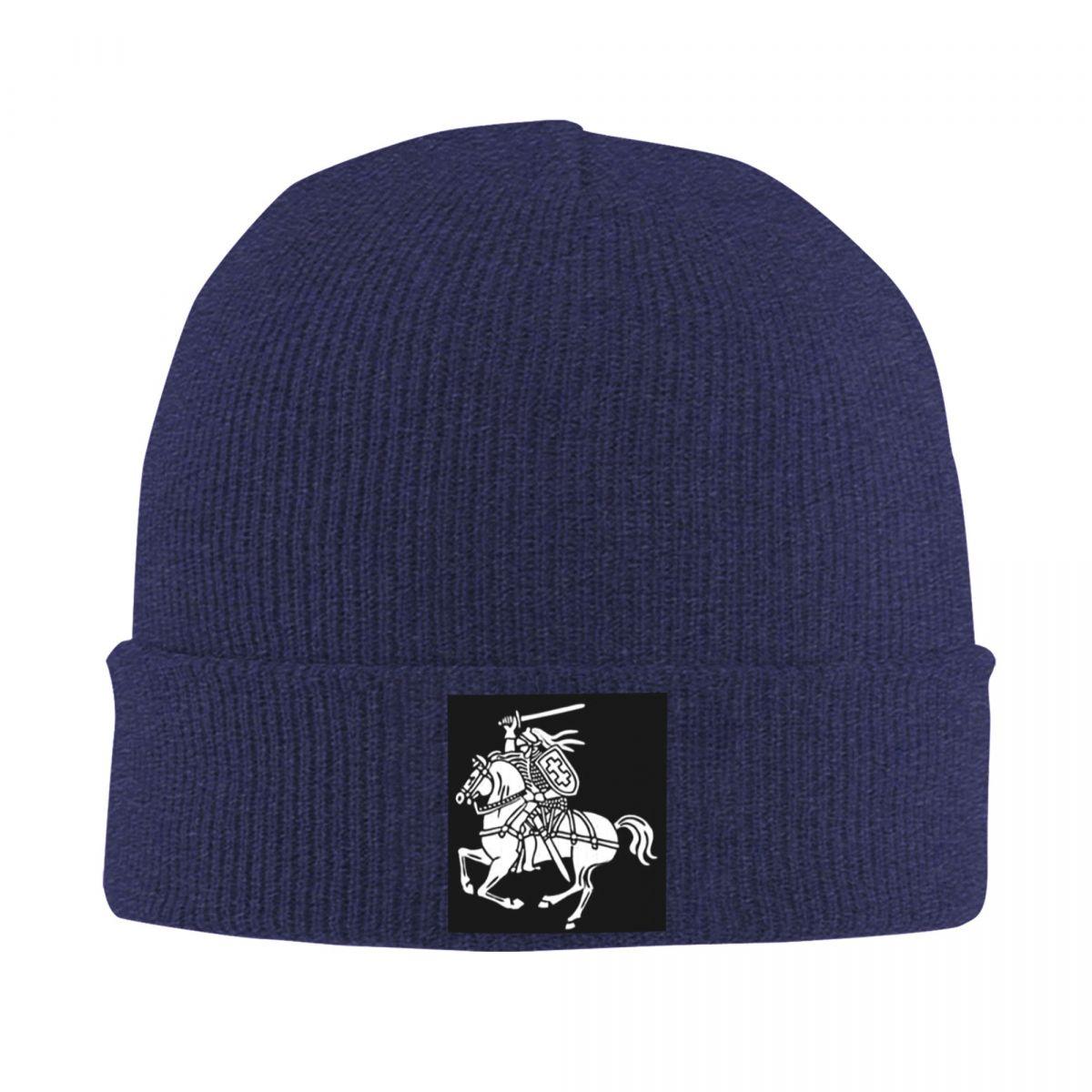 

Lietuva Lithuania Coat Of Arms Warm Knitted Cap Winter Knit Bonnet Hat Skullies Beanies Hip Hop Caps for Unisex One Size
