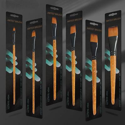 Holzmaserung Professionelle Nylon Pinsel Öl Aquarell Pinsel Für Gouache Acryl Öl Pinsel Kunst Malerei Lieferungen
