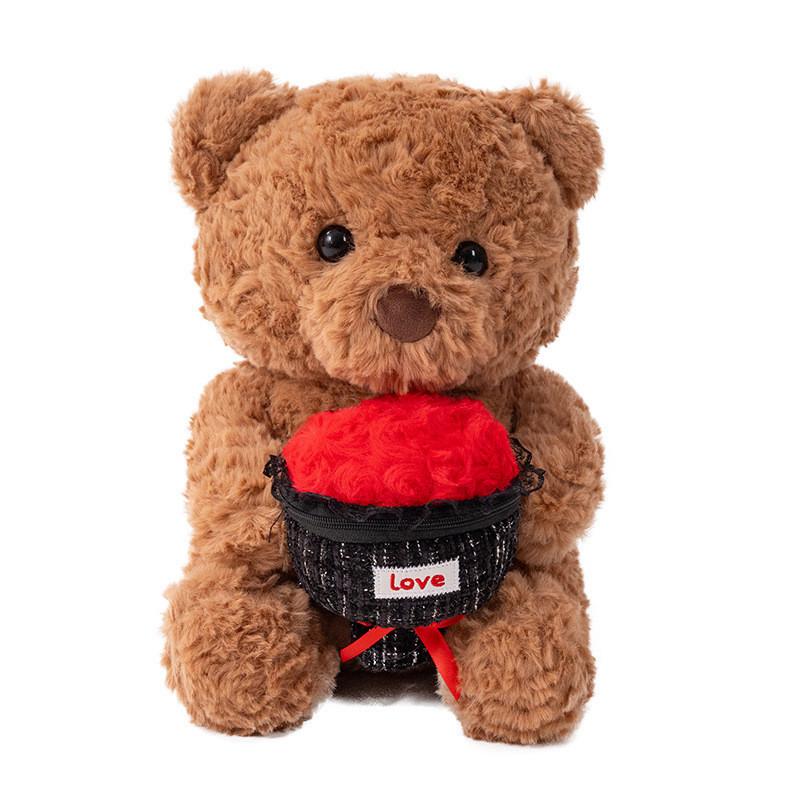 Cake Rose Gift Bear Plush Toy Cartoon Stuffed Doll Animal Decoration Gift Kids