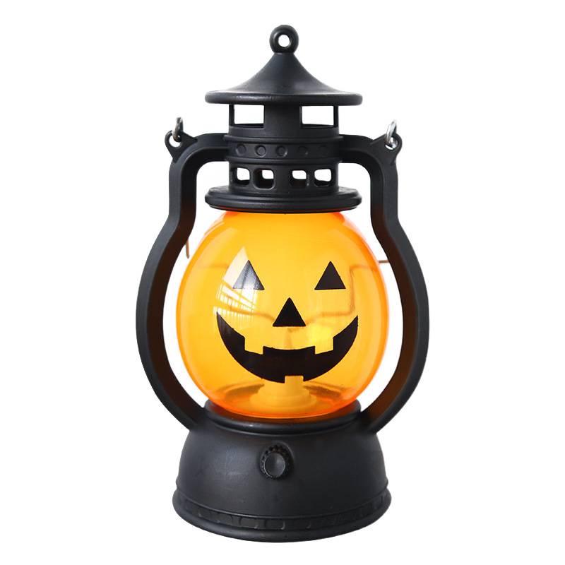 Portable Halloween Pumpkin & Skull Oil Lamp Decor