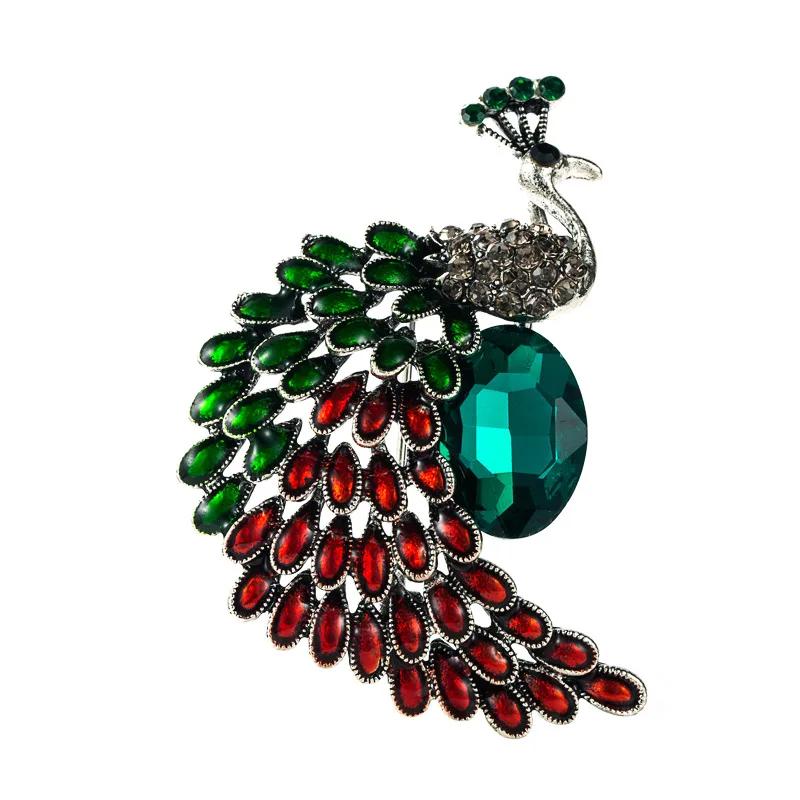 Fashion Peacock Brooch for Women Men Gothic Peacock Animal Brooches Pins Jewelry Trendy Accessories Party Gifts