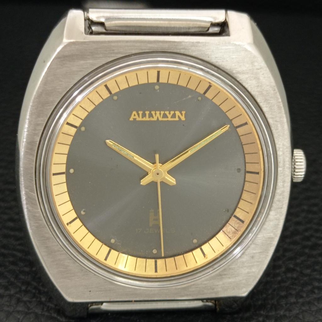 HAND-WINDING VINTAGE ALLWYN 6300A INDIA MENS ORIGINAL DIAL WATCH A706076-1