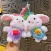 Cartoon Frucht Hase Plüschtier, Niedliche Mini-Figur, Kreative Paar Rucksackpuppe, Schlüsselanhänger Anhänger