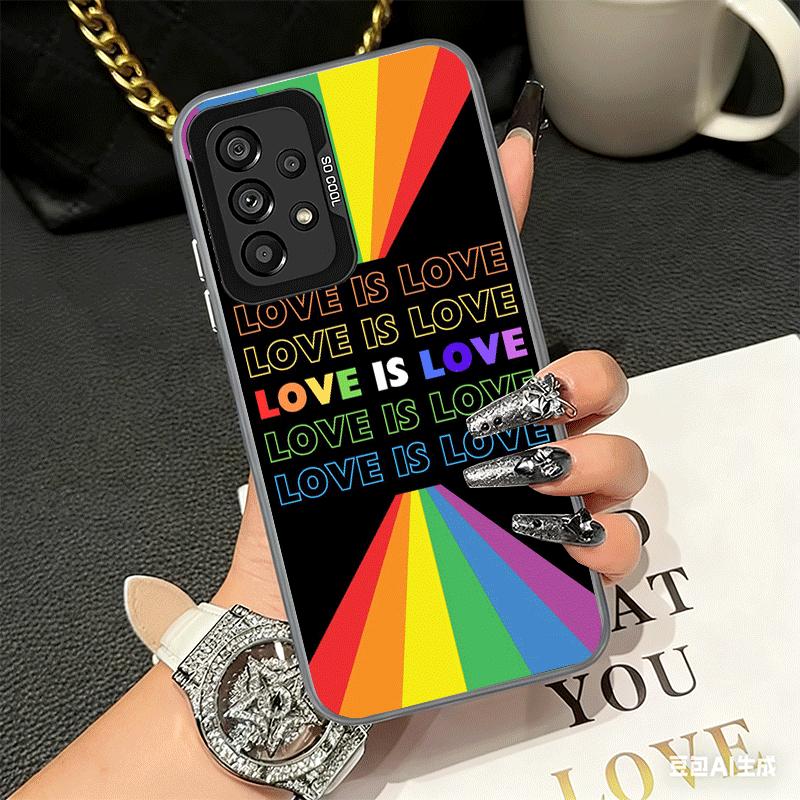 LGBT Rainbow Love Is Love Shockproof Phone Case for Samsung A17 A16 A15 A14 A37 A57 A36 A56 A26 A35 A55 A25 A34 A54 A24 A13 A23