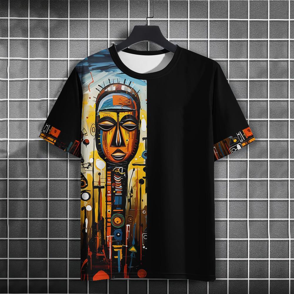 Size XXS-6XL Plus Size T-shirt Ethnic Style 3D Printed T-Shirts Men Women Casual Fashion Streetwear Short Sleeve T Shirt Tops