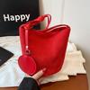 Retro-Fleece-Umhängetasche, Beuteltasche, Unterarmtasche, Damenmode lässig schlicht und vielseitige Handtasche, kleine Tasche.