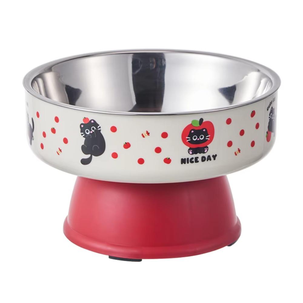 Neck-protecting Pet High-foot Bowl Colorful Cats Feeder Bowl Cute Cat Bowl