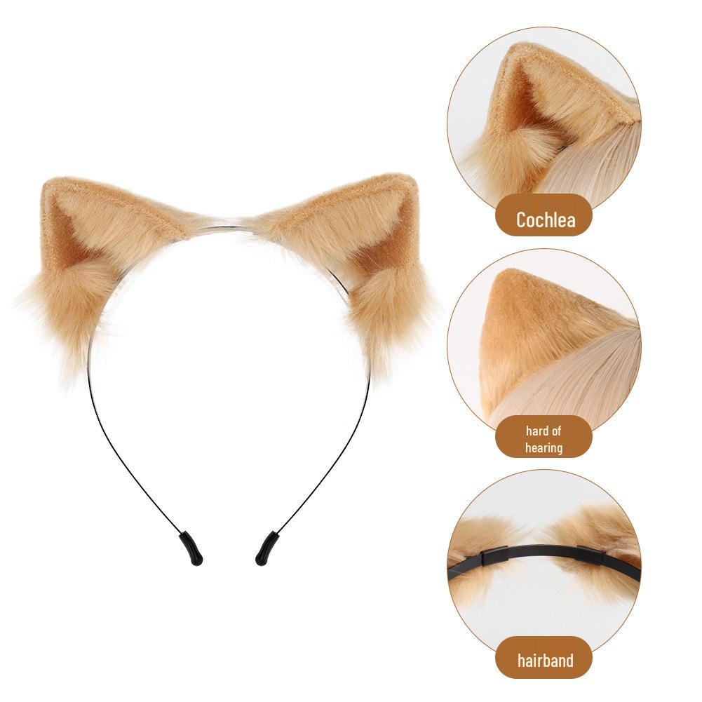 Cute Plush Cat Ear Headband - Cosplay Hair Accessory and Photo Prop