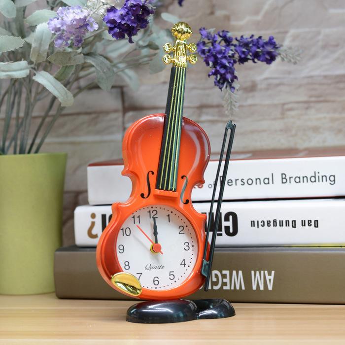 

Креативные часы-скрипка Изысканные подарочные часы Будильник для детской спальни