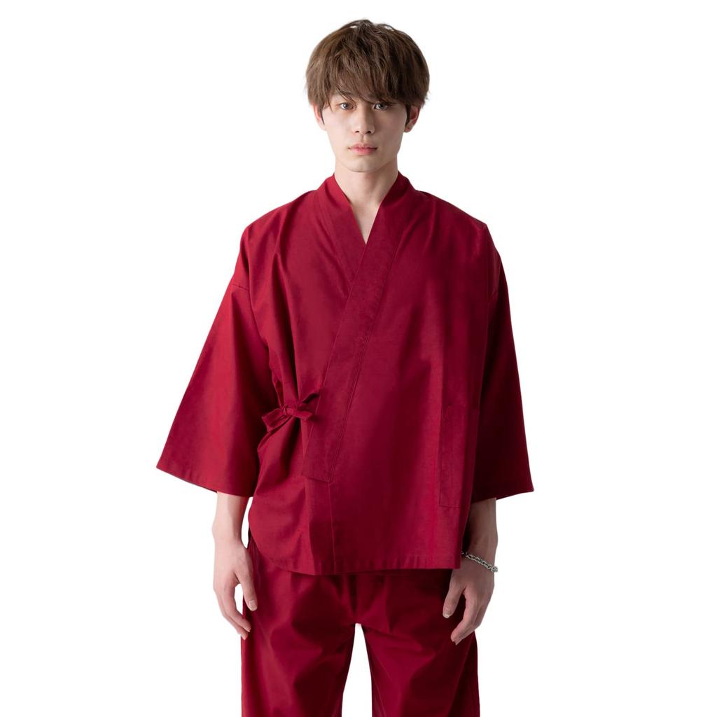 Samue for All Year Size Respect for the Aged Present [KIMONOMACHI] Men, Round, Red, M, Samue, Father's Day, Day, Gift,