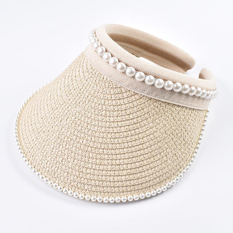 Summer Straw Hat Women Outdoor Use Travel Beach Sunscreen Anti Uv Riding Sun Hat Outdoor Use Athletic Tennis Golf Empty Top Hat