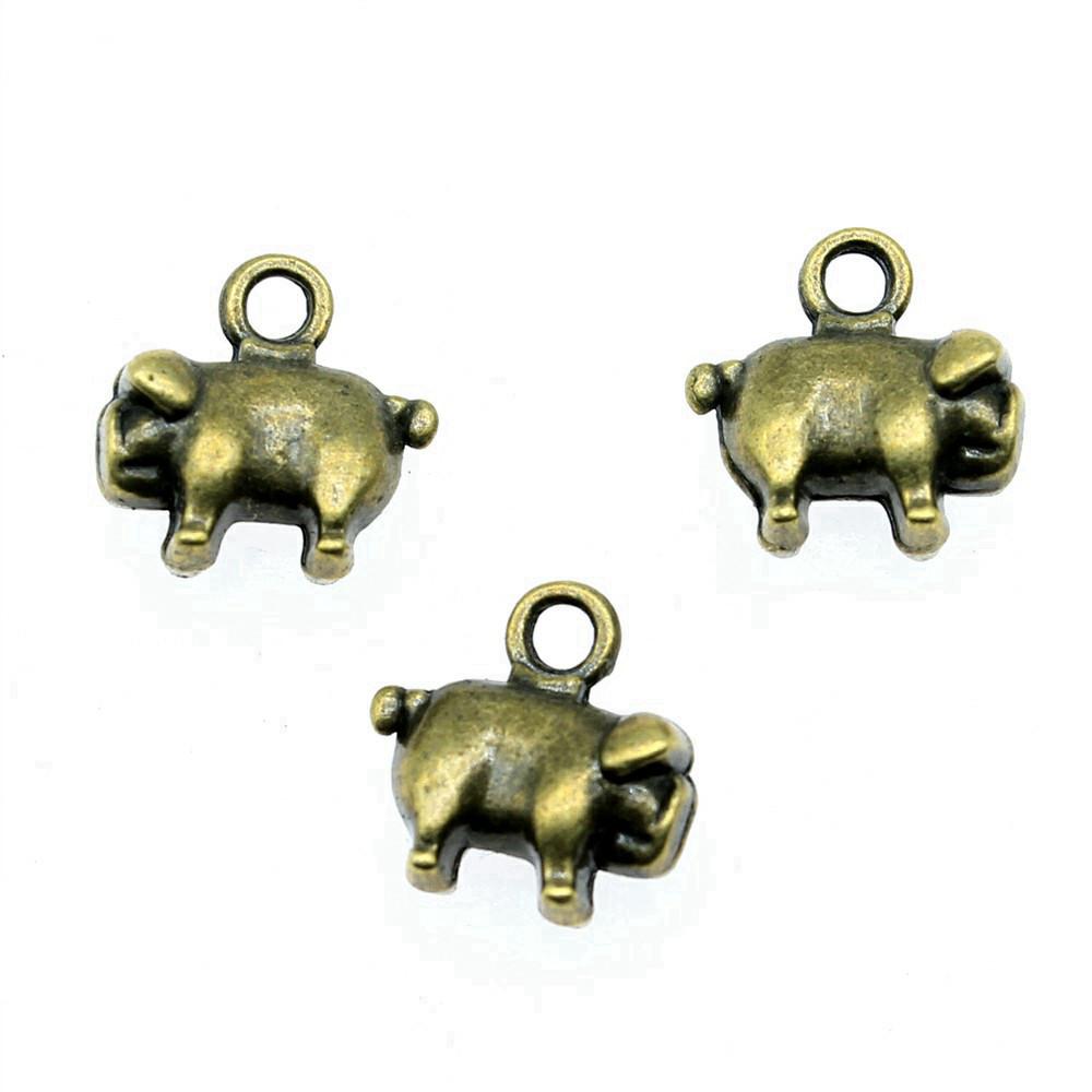 Pig Sheep Cow Mr Rabbit Charms Alloy Pendants For DIY Bracelet Necklace Accessories