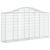 VidaXL Panier de Gabions Arqué Cage à Gabion Mur de Gabion Panier à Pierre Gabion pour Pierre Jardin Patio Extérieur 153385