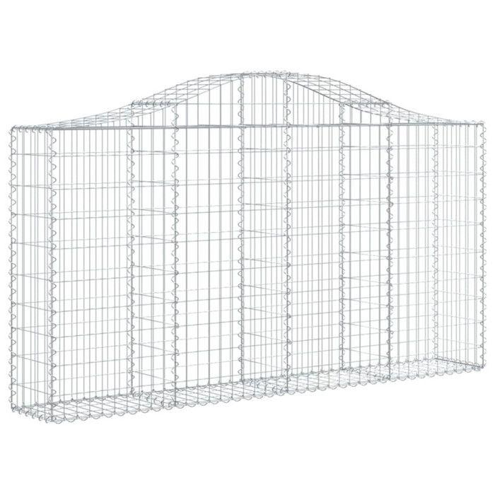 VidaXL Panier de Gabions Arqué Cage à Gabion Mur de Gabion Panier à Pierre Gabion pour Pierre Jardin Patio Extérieur 153385