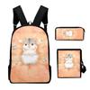 Classico Popolare Novità mouse Stampa 3D 3pz/Set pupilla Zaini Scolastici Zaino Daypack per Laptop Borsa a Spalla Inclinata Astuccio