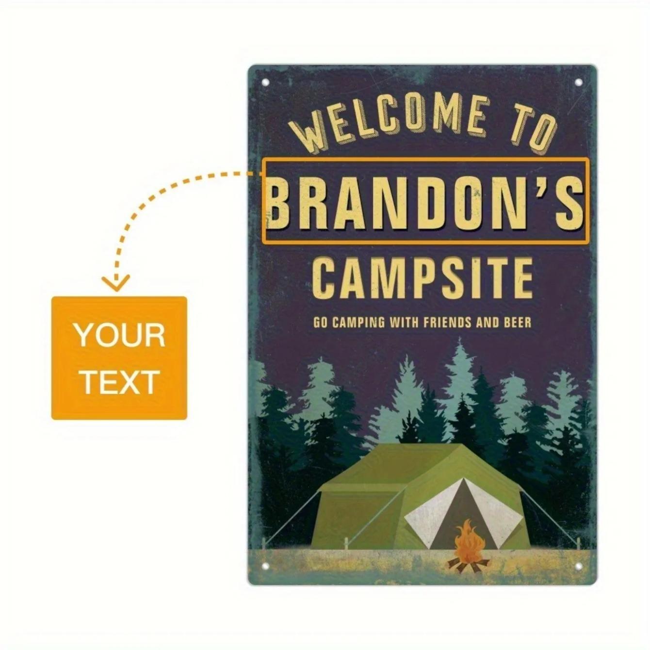 

Custom Metal Sign Camping Friends Beer Vintage Wall Art белый