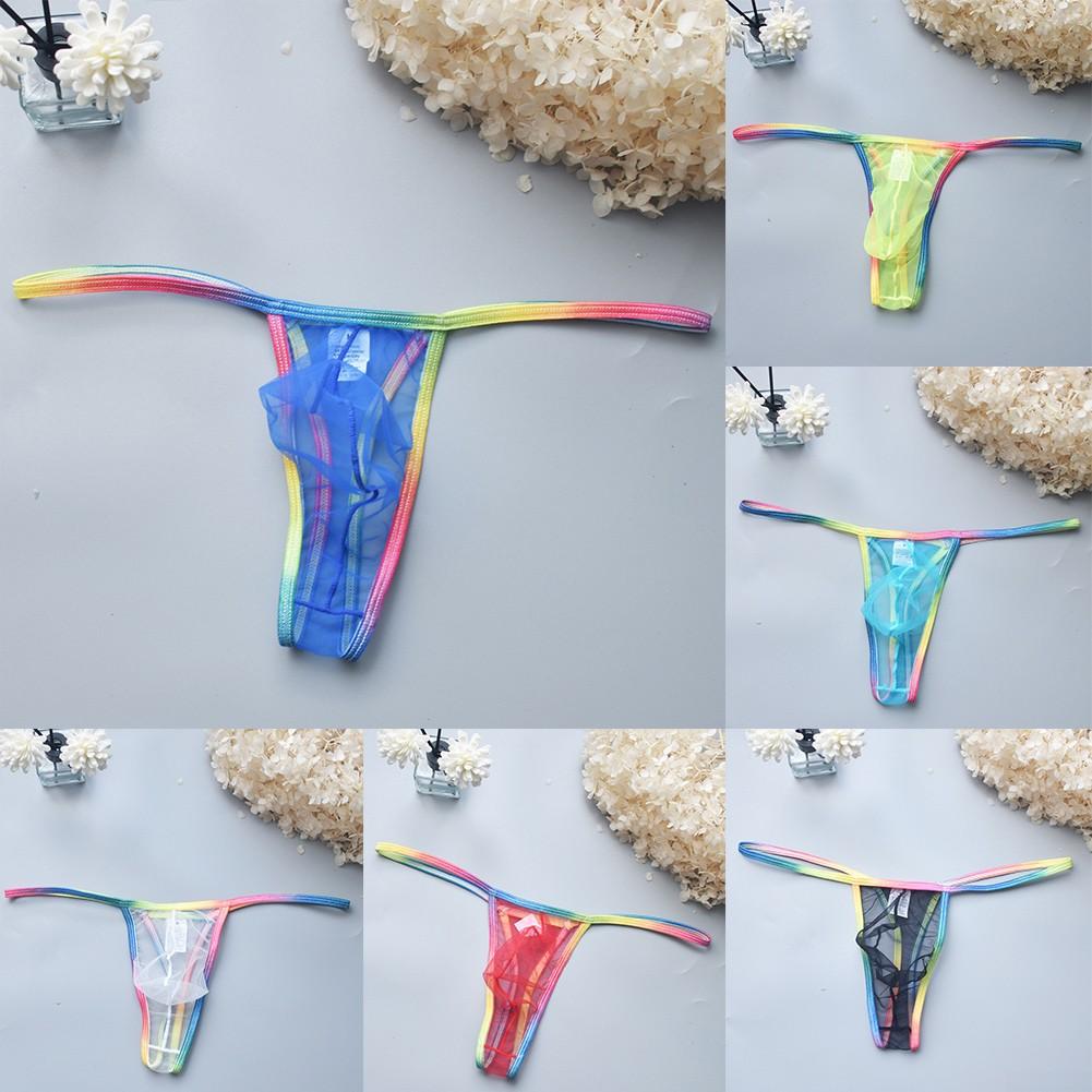 Underbukser med lav midje for menn Mesh Thong Underbukser