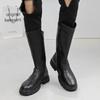 Luxury Men's Leather Boots Fashion Casual Mid-calf Boots High Quality Cowhide Leather High-Top Boot Classic Western Cowboy Boots
