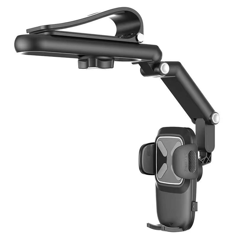 Rotatable Car Sun Visor Phone Holder with Adjustable Stretch and Multi-Functional Navigation Bracket