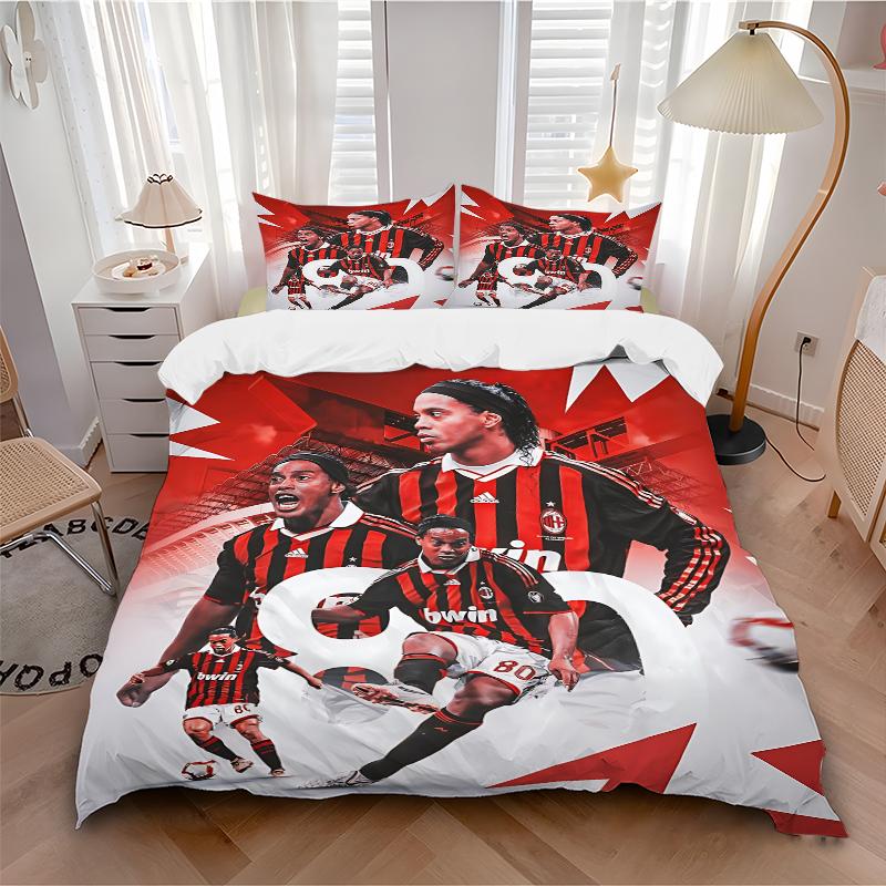 3Pcs Ac Milan Legends Bedding Sets For All Sizes New 3D Printed Bed Cover Comforter Duvet Cover Pillowcase Bedroom Decoration