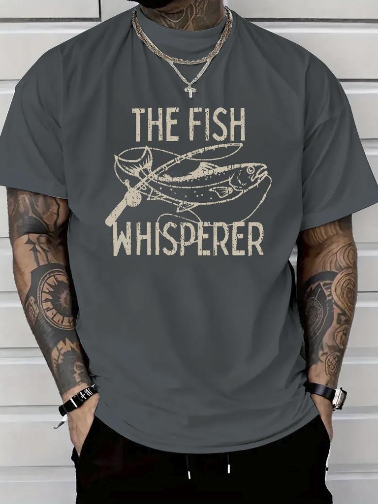 Fishing Graphic Print Men's Luxury Cotton Short Sleeved T-shirt Summer Unisex Men's and Women's Street Fashion Clothing