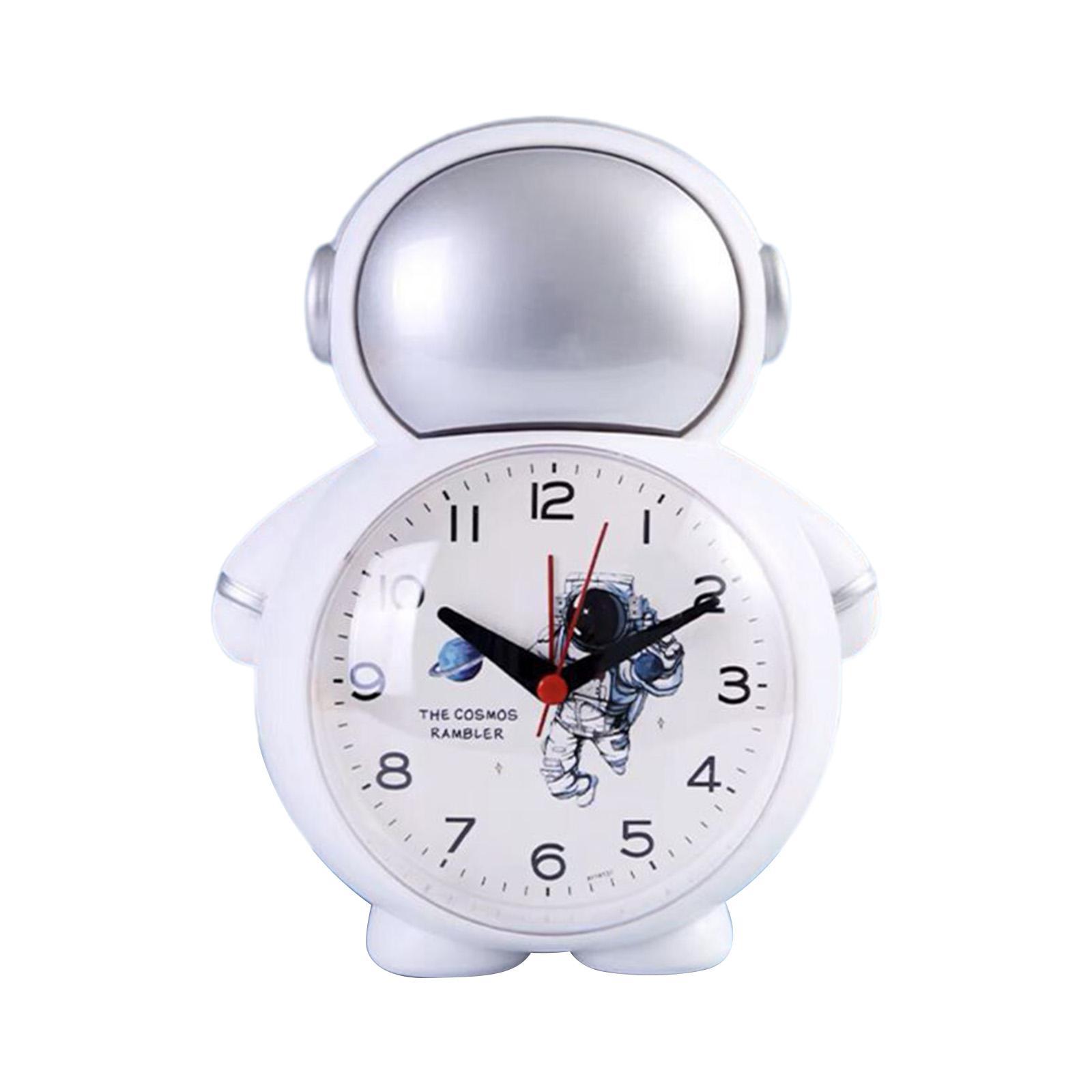 

Электронный настольный будильник, астронавт, немые настольные часы, украшения с подсветкой, студенческие детские украшения для спальни, дома серебряный