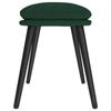 Footstool Dark Green 45 X 29.5 X 35 Cm Fabric