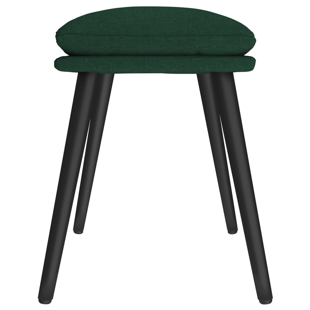 Footstool Dark Green 45 X 29.5 X 35 Cm Fabric