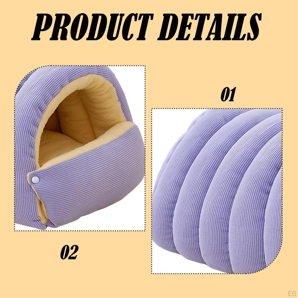 Cat Bed Shelter ,Comfortable Cats Pod, Warm Enclosed Sleeping House Indoor Nest for Indoor,