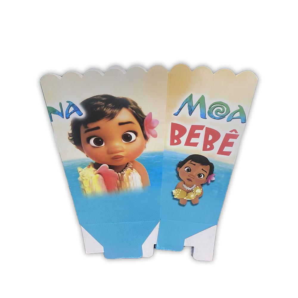 Yellow Moana Birthday Party Supplies Disposable Cutlery Paper Plates Paper Cups Tissue Girls Birthday Pie